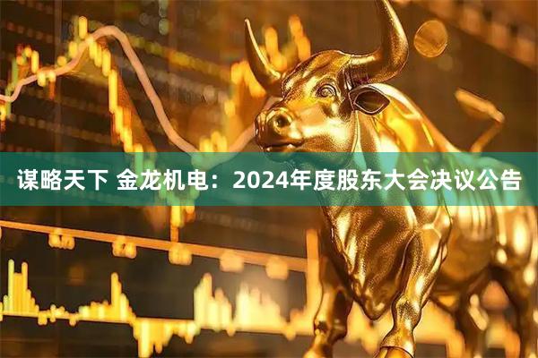 谋略天下 金龙机电：2024年度股东大会决议公告