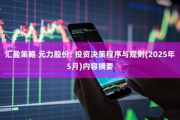 汇盈策略 元力股份: 投资决策程序与规则(2025年5月)内容摘要
