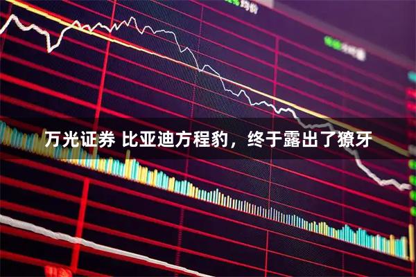 万光证券 比亚迪方程豹，终于露出了獠牙