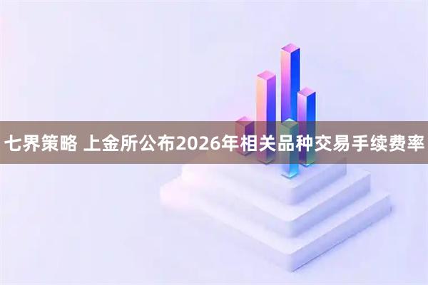 七界策略 上金所公布2026年相关品种交易手续费率